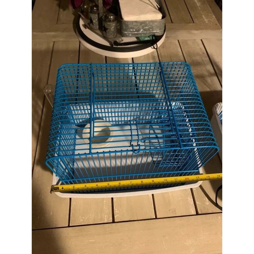 Cage with wheel & dish
